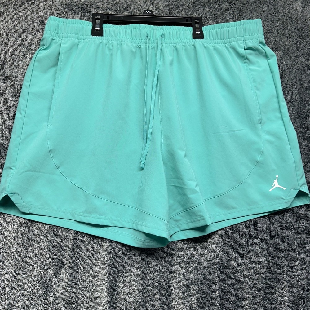 Jordan Mens Size 2XL Dri Fit Woven Sport Teal Blue Shorts